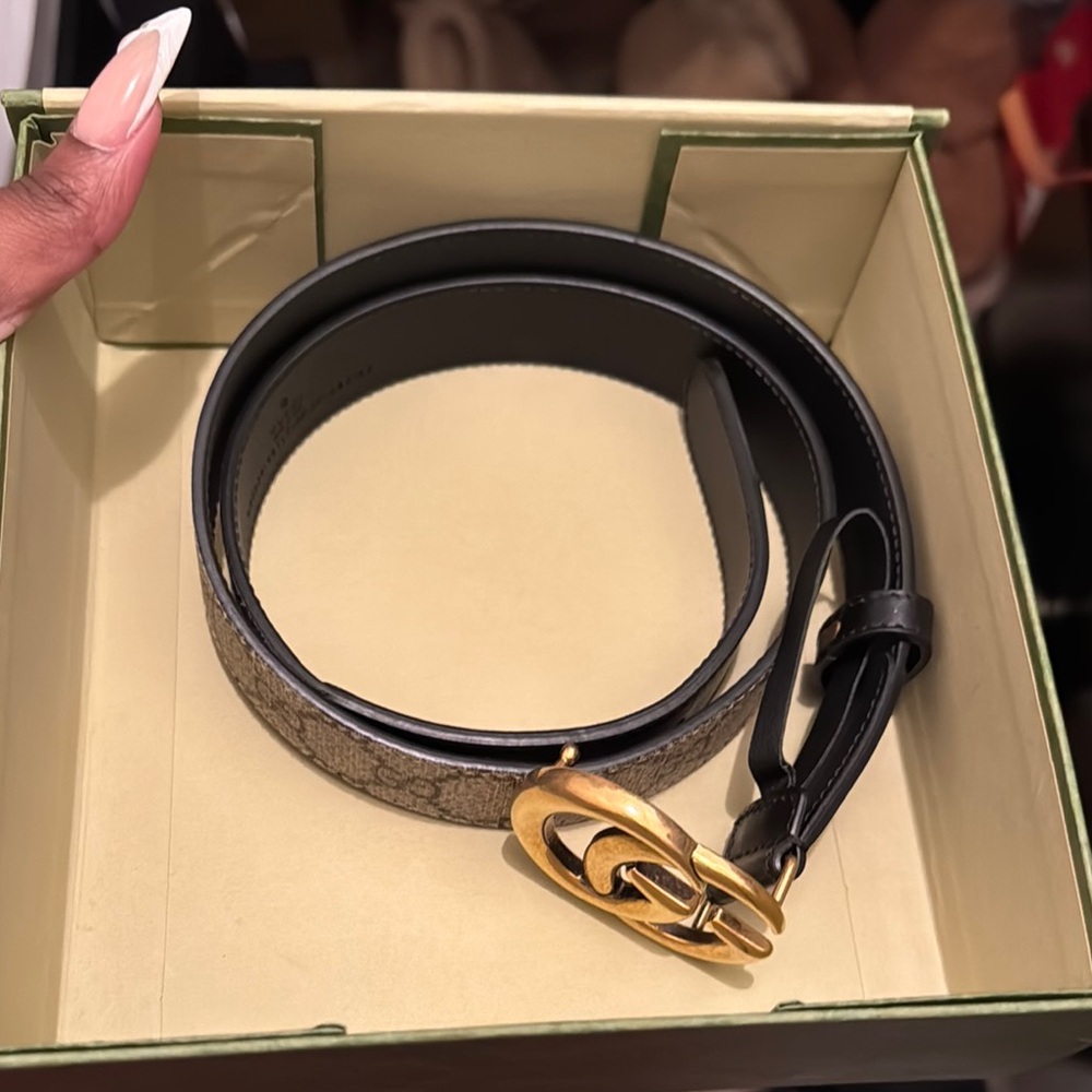 Black and Gold Belt with GG Logo